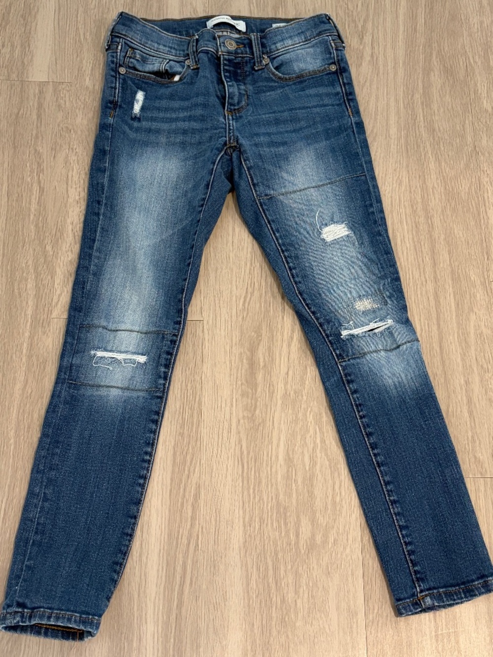 Banana Republic Premium Denim Distressed Skinny Ankle Jeans 24P
